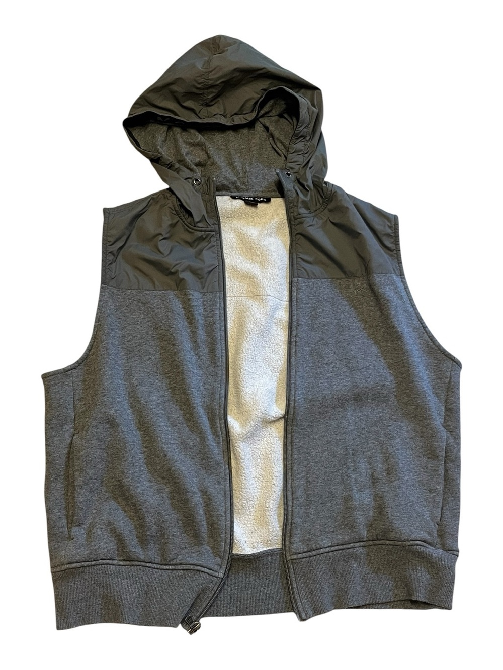 Men’s Michael Kors Gray Hooded Vest Jacket